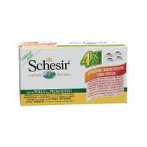 Schesir Filetti Di Pollo Con Prosciutto Cibo Umido Cani 4x85g-2