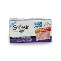 Schesir Tonnetto Con Filetti Di Manzo Lattina Cibo Umido Gatto Adulto 6x50g-2
