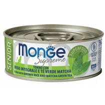 Monge Supreme Cibo Umido Tonno Con Riso Integrale/Tè Verde Matcha Per Gatti Senior Scatoletta 80g-2