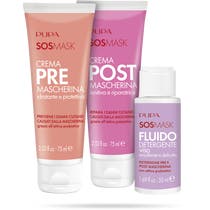 Kit Sos Mask Crema Pre Mascherina 75ml + Crema Post Mascherina 75ml + Fluido Detergente 50ml-2