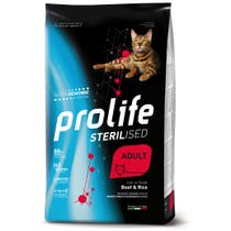 Prolife Cat Sterilised Grain Free Cibo Secco Per Gatti Adulti Beef E Riso Sacco 7kg-2