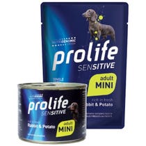 Prolife Sensitive Coniglio Con Patate Cibo Umido Per Cani Adulti Taglia Mini Bustina 100g-2