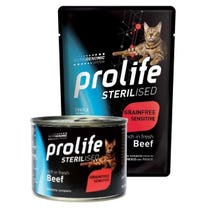 Prolife Sterilised Manzo Fresco E Patate Cibo Umido Per Gatti Adulti Lattina 200g-2