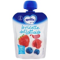Mellin Pouch Merenda Latte Frutti Rossi 85g - 1