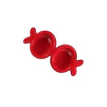 United Pets Fish Kiss Ciotola Cibo e Acqua Per Gatti Colore Rosso-1