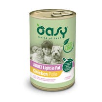 Oasy Wet Dog Lifestage Patè Pollo Cibo Umido Cani Adulti in Sovrappeso Lattina 400g