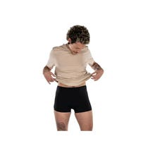 Fluyda Boxer Linea Basic Mutandina Assorbente Bianco/Nero Taglia M-1