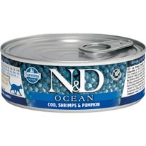 Farmiva ND Cat Ocean Merluzzo/Gamberi/Zucca Gatti Adulti 80g-2