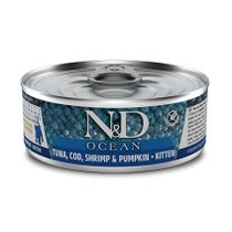 Farmina N&D Ocean Kitten Tonno Merluzzo Gamberetto E Zucca Per Gattini Lattina 70 Gr-2