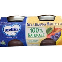 Mellin Omogeneizzato Mela/Banana/Mirtillo 2x100g 4Mesi+-6