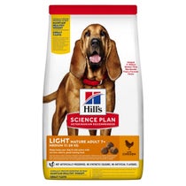 Hill's Science Plan Light Mature 7+ Anni Crocchette Pollo Per Cani Di Taglia Media Sacco 12kg-0