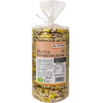 Fior Di Loto Gallette Riso Nero Curcuma Bio 100g - 1
