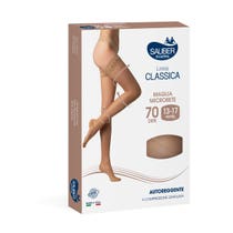 Sauber Linea Classica Calza a Compressione 70 Den Autoreggente N. Beige Taglia 2-3