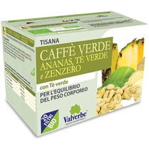 Valverbe Tisana Caffè Verde Ananas Tè Verde Zenzero 20 Bustine-1