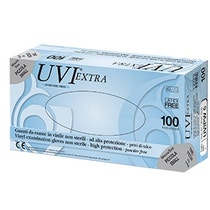 Guanto In Cloruro Di Polivinile Superficie Liscia No Talco 100 Pezzi UVIPW 8 Large-0