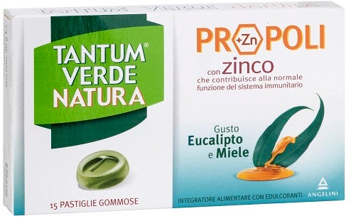 Tantum Verde Natura Pastiglie Eucalipto & Miele 15 Pezzi  - 2