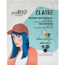 Purobio For Skin Maschera Viso In Cellulosa Claire Relax and Fun 1 Maschera Monouso 15ml