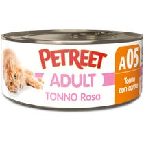 Petreet Tonno Rosa Con Carote Cibo Umido Gatto Adulto Barattolo70g-1