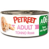 Petreet Tonno Rosa Con Fagiolini Cibo Umido Per Gatti Adulti Lattina 70g-1