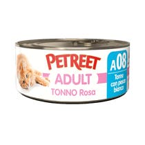 Petreet Adult Tonno Rosa Con Pesce Bianco Per Gatti Lattina 70g-1