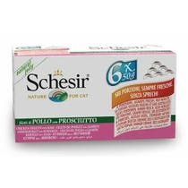 Schesir Filetti Di Pollo Con Prosciutto Cibo Umido Gatti Adulti Multipack 6x50g-2