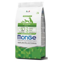 Monge Coniglio Riso E Patate Cibo Secco Per Cani Adulti Sacco 2,5 Kg-1
