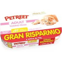 Petreet Tonno Rosa Con Patate Rosa Cibo Umido Gatto Adulto 6x70g-1