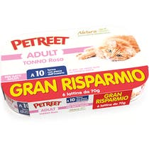 Petreet Tonno Rosa Con Pesce Oceano Cibo Umido Gatto Adulto 6x70g-1