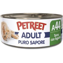 Petreet Puro Sapore Tonno Con Fagiolini Cibo Umido Per Gatti Adulti Lattina 70g-1