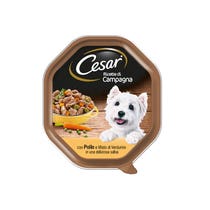 Cesar Ricette Di Campagna Pollo E Misto Verdurine Cibo Umido Per Cani 150g