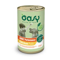 Oasy Wet Dog Lifestage Performance Patè Pollo Cibo Umido Cani Adulti Lattina 400g