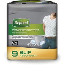 Depend Comfort-Protect Slip Assorbenti Uomo Taglia L/XL 9 Pezzi-1