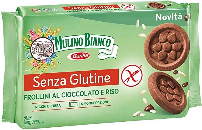 Mulino Bianco Senza Glutine Frollini al Cioccolato e Riso 6 Monoporzioni da 41,66 g
