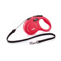 Flexi New Classic In Corda Guinzaglio Per Cani Colore Rosso Taglia S 5m