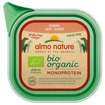 Almo Nature Bio Organic Monoprotein Cibo Umido Salmone Per Cani Adulti Vaschetta 150g-2