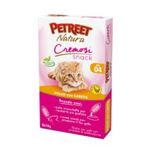 Petreet Natura Cremosi Snack Pollo Con Carote Snack Per Gatti Adulti 6 Pezzi-2