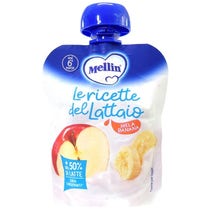 Mellin Pouch Merenda Latte Mela Banana 85g - 1
