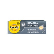 Supradyn Ricarica Mentale con Acido Folico Caffeina e Guaranà Gusto Acerola 10 Compresse Effervescenti-17