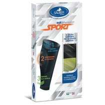 Sauber Sport Gambale Unisex A Compressione Colore Nero-Giallo Taglia S