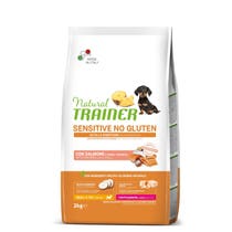 Natural Trainer Sensitive No Gluten Crocchette Con Salmone Per Cani Cuccioli Mini Sacco 2kg