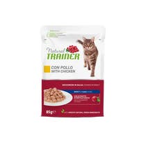 Natural Trainer Cibo Umido Al Pollo Per Gatti Adulti Busta 85g-1