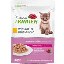 Natural Trainer Kitten&Young Bocconcini Di Pollo In Salsa Per Gattini 85g-1