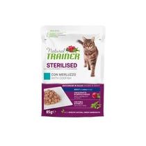 Natural Trainer Cibo Umido Al Merluzzo Per Gatti Adulti Sterilizzati Busta 85g-2