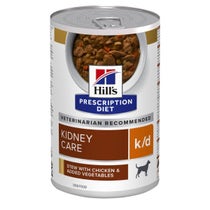 Hill's Prescription Diet K/D Kidney Care Spezzatino Di Pollo e Verdure Per Cani Lattina 354g-1
