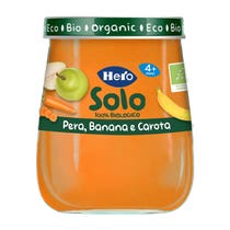 Hero Solo Omogeneizzato Pera Banana E Carota 100% Bio 120g-1