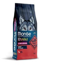 Monge B Wild Low Grain All Breeds con Cervo Cibo Secco Per Cani Adulti Sacco 12 Kg-2