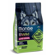 Monge B Wild Low Grain All Breeds con Cinghiale Cibo Secco Per Cani Adulti Sacco 2,5 Kg