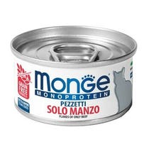 Monge Monoproteico Pezzetti Solo Manzo Cibo Umido Gatti 80g-2