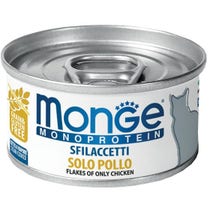 Monge Monoprotein Sfilaccetti Solo Pollo Cibo Umido Per Gatti Adulti 80g-2