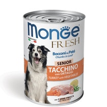 Monge Fresh Senior Tacchino con Ortaggi Per Cani Età Avanzata 400g-1